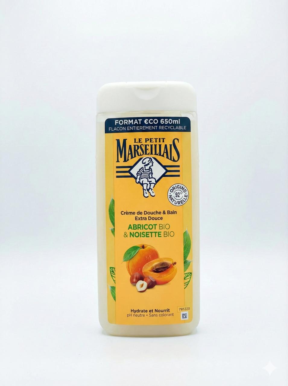 Le Petit Marseillais Shower Cream - Organic Apricot & Hazelnut (650ml)
