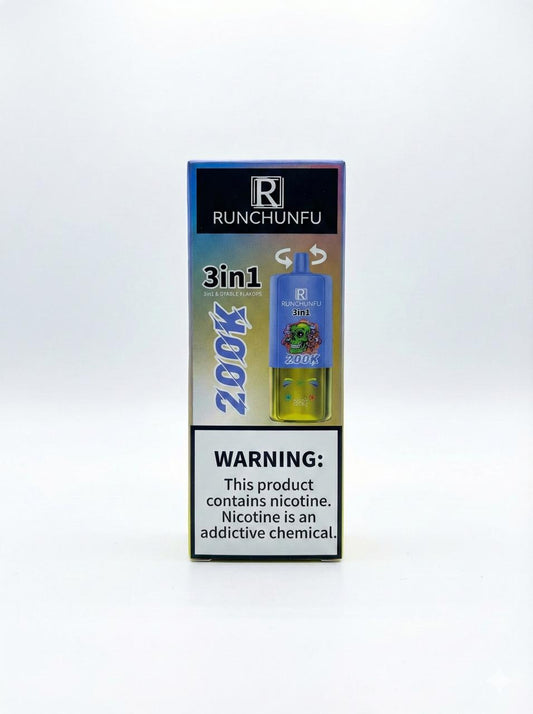 Runchunfu 3-in-1 Disposable Vape - 200K Puffs (Multi-Flavor)