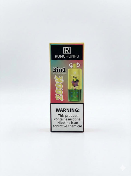 Runchunfu 3-in-1 Disposable Vape (200K Puffs)