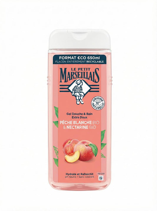 Le Petit Marseillais Shower Gel - Organic White Peach & Nectarine (650ml)