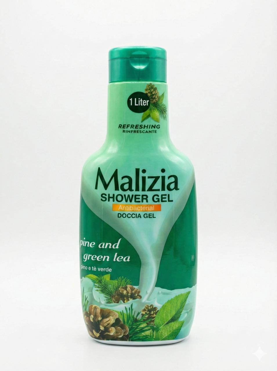Malizia Shower Gel - Pine & Green Tea (1 Liter)